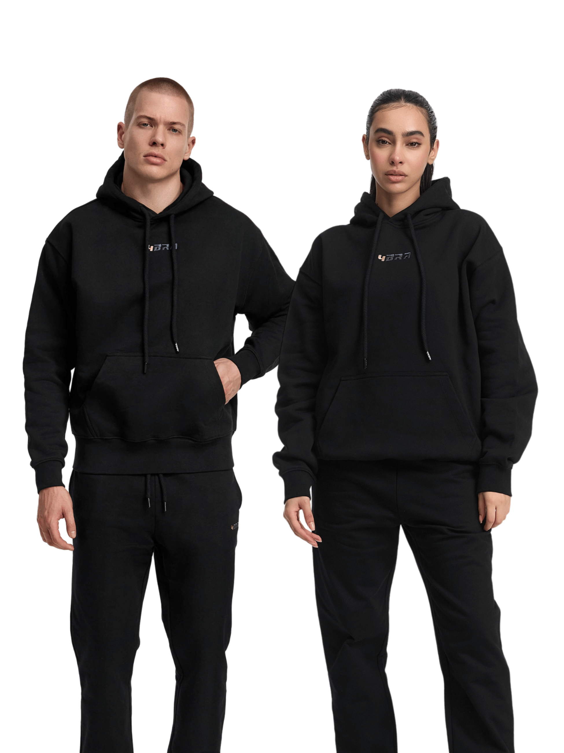 Unisex Tracksuits in schwarz Hoodie mit Sweatpants